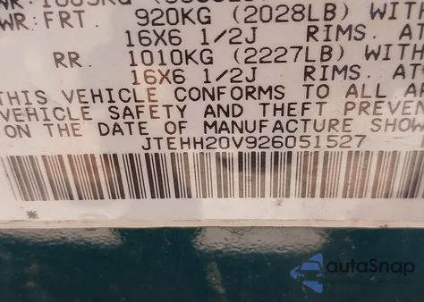 2002 Toyota Rav4 from USA, damaged, VIN JTEHH20V926051527